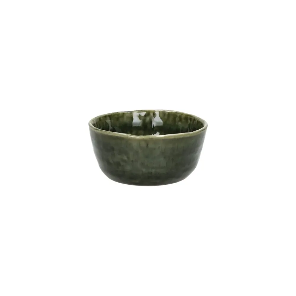 Pomax Vaisselle-SPIRO - mini bol - grès - DIA 9 x H 4,2 cm - vert foncé