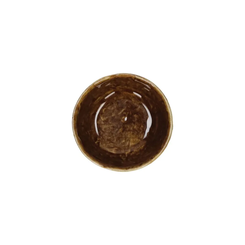 Pomax Vaisselle-SPIRO - mini bol - grès - DIA 9 x H 4,2 cm - brun