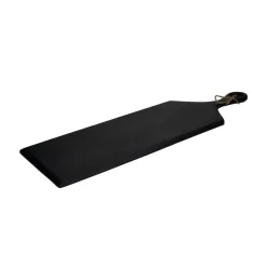 Pomax Saladiers / Plats À Servir-STANFORD - planche de service - bois de mangier / jute - L 70 x W 25 x H 1 cm - noir