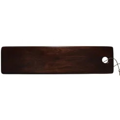 Pomax Saladiers / Plats À Servir-STANFORD - planche de service - bois de mangier / jute - L 70 x W 18 x H 1 cm - brun