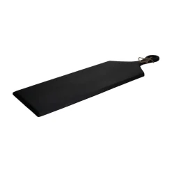 Pomax Saladiers / Plats À Servir-STANFORD - planche de service - bois de mangier / jute - L 70 x W 25 x H 1 cm - noir