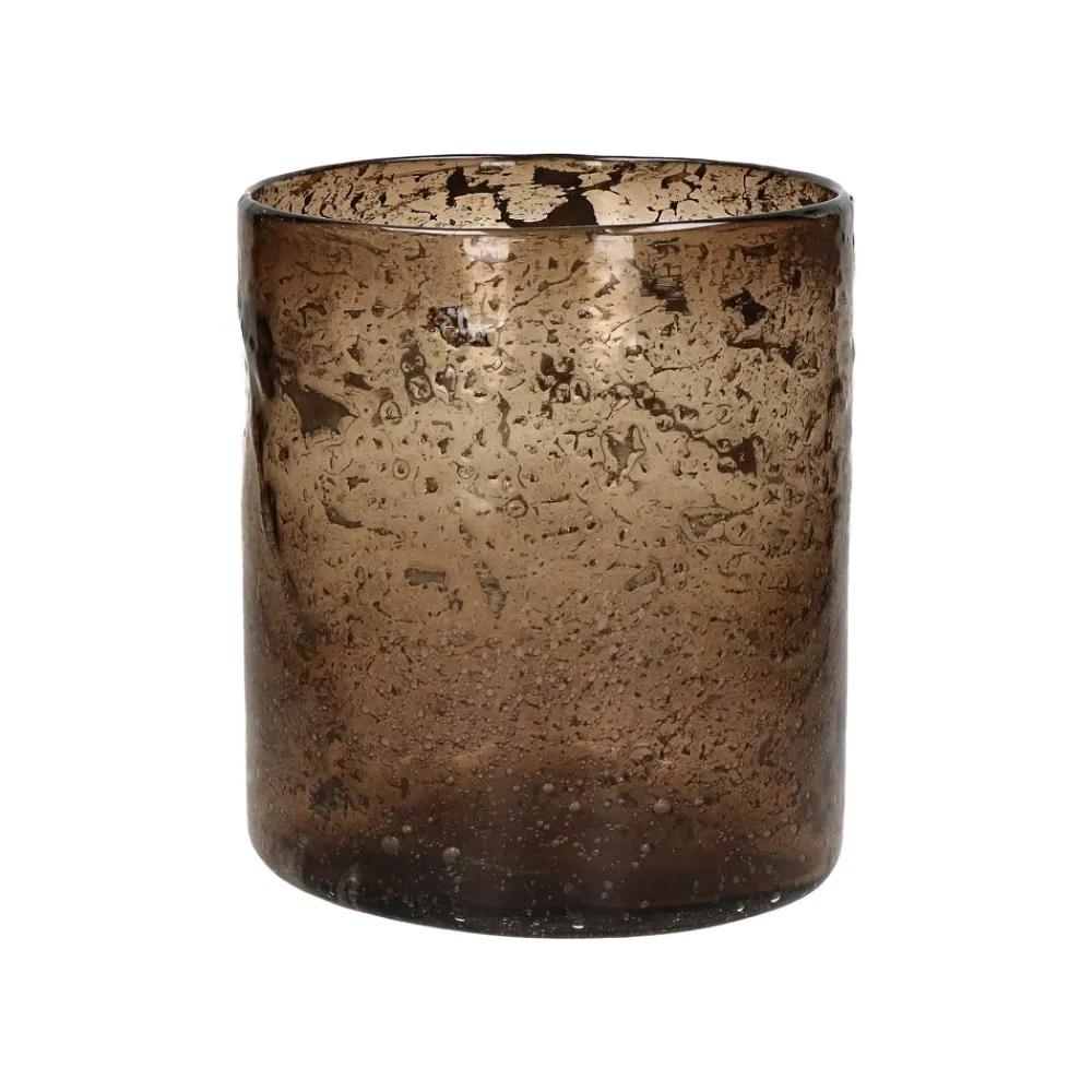 Pomax Photophores / T-lights-SUCHONG - photophore - verre - DIA 19,5 x H 21,5 cm - bronze