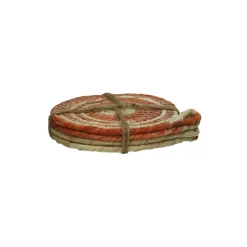 Pomax Accessoires-SWIRL - set/4 dessous de verre - jute - DIA 11 cm - orange