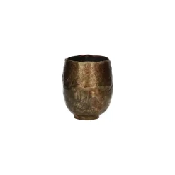 Pomax Cache-pots-TAMIL - pot à fleurs - aluminium - DIA 15 x H 18 cm - brass