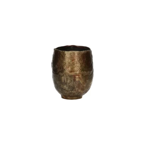 Pomax Cache-pots-TAMIL - pot à fleurs - aluminium - DIA 15 x H 18 cm - brass