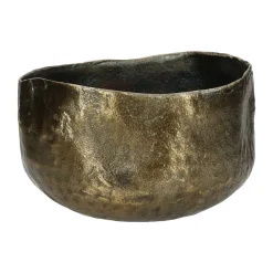 Pomax Cache-pots-TAMIL - pot à fleurs - aluminium - L 24 x W 23 x H 15 cm - brass