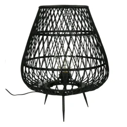 Pomax Lampadaires-TAO - lampe - bambou - DIA 38 x H 45 cm - noir
