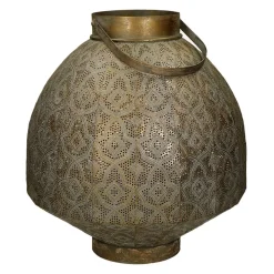Pomax Lanternes-TARIFA - lanterne - métal / verre - DIA 38,5 x H 42 cm - or