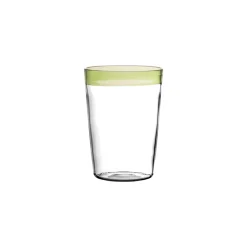 Pomax Verres-TARIFA - verre à boire - verre borosilicaté - DIA 8 x H 9 cm - vert