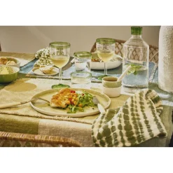 Pomax Verres-TARIFA - verre à boire - verre borosilicaté - DIA 8 x H 6 cm - vert