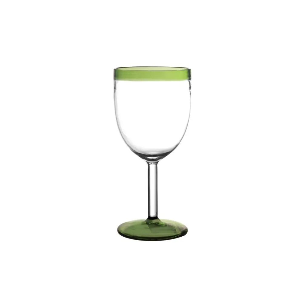Pomax Verres-TARIFA - verre à vin - verre borosilicaté - DIA 8 x H 17 cm - vert