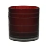 Pomax Photophores / T-lights-TARTAN - photophore - verre - DIA 15 x H 15 cm - rouge