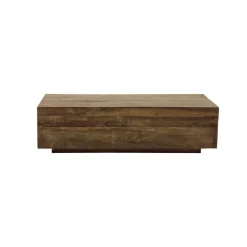 Pomax Tables Basses | Tables-TEMBA - table basse - bois récupéré - L 110 x W 35 x H 30 cm - brun