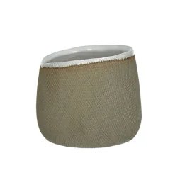 Pomax Cache-pots-TENDO - pot de fleurs - faïence - naturel - M - Ø13,5xh11