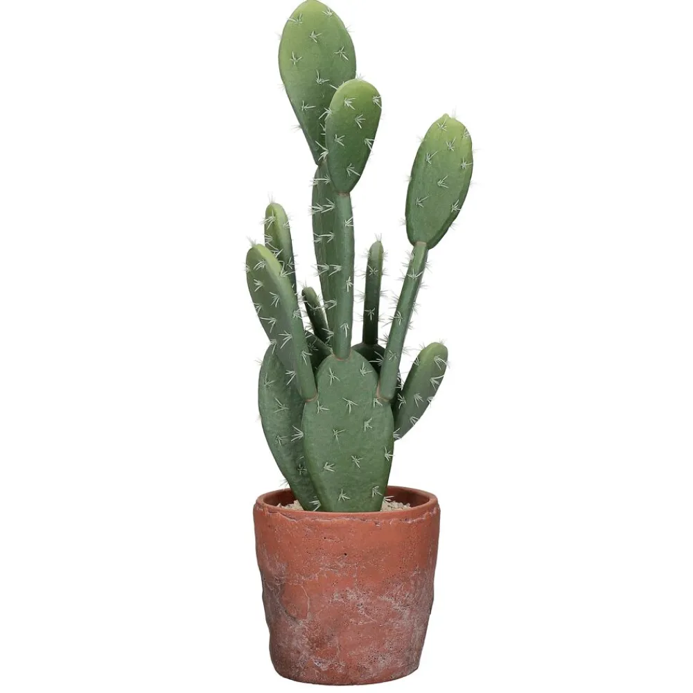 Pomax Plantes-TERRACOTTA LOVE - plante artificielle en pot - synthétique / terracotta - DIA 13 x H 46 cm - vert