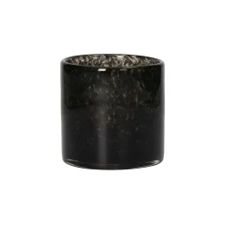 Pomax Photophores / T-lights-TIA - photophore - verre - DIA 10 x H 10 cm - noir