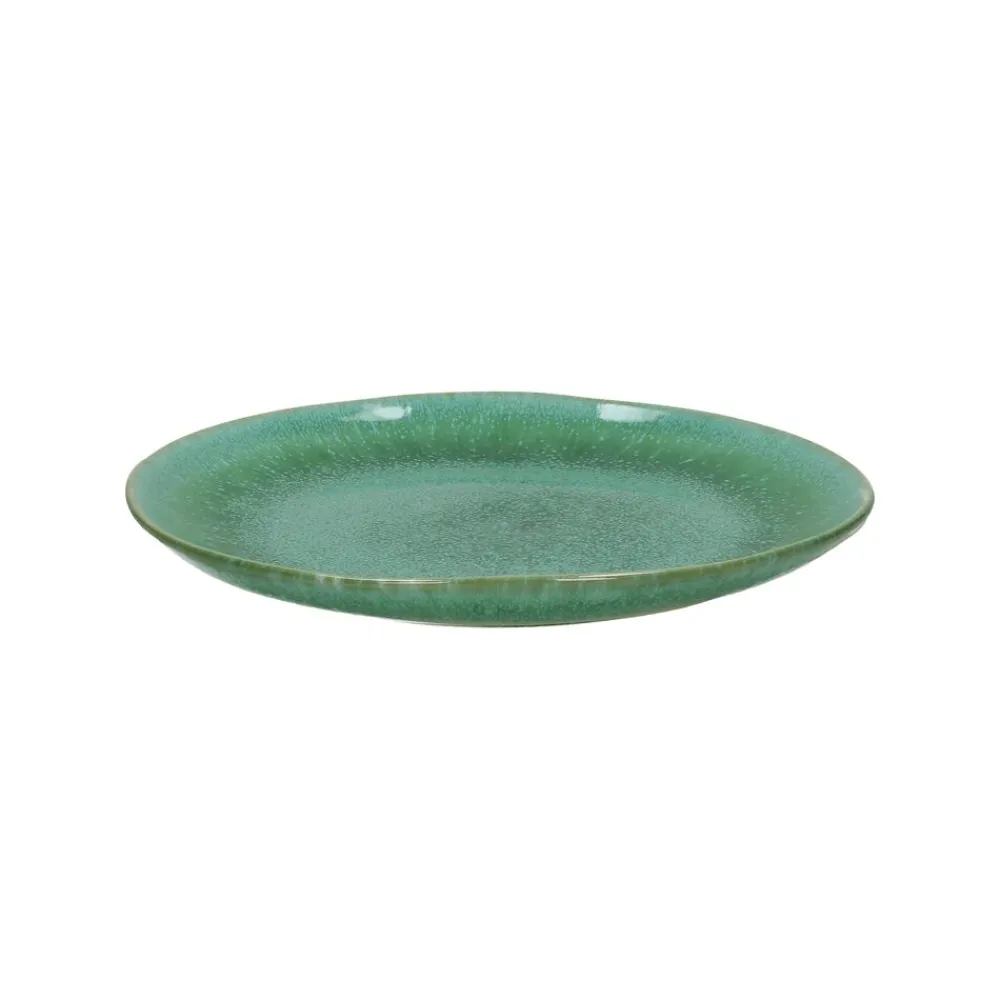 Pomax Vaisselle-TREILLE - assiette à dessert - grès - DIA 21 x H 2,5 cm - vert