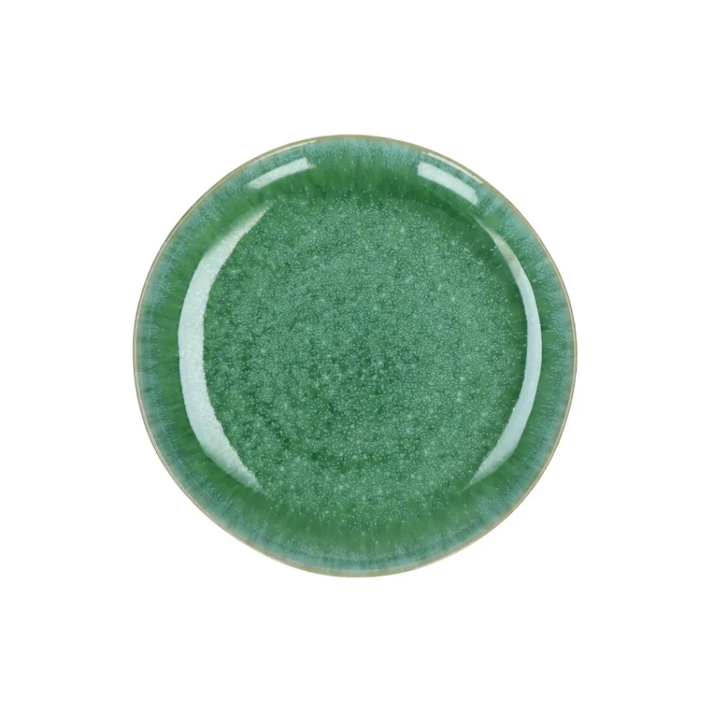 Pomax Vaisselle-TREILLE - assiette apéritif - grès - DIA 17 x H 2 cm - vert