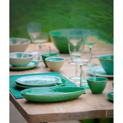 Pomax Vaisselle-TREILLE - mini bol - grès - DIA 10 x H 7 cm - vert