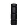 Pomax Suspensions-TRENTO - lampe suspendue - bois de mangier - DIA 15,5 x H 47 cm - noir
