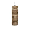 Pomax Suspensions-TRENTO - lampe suspendue - bois de mangier - DIA 10 x H 32 cm - naturel