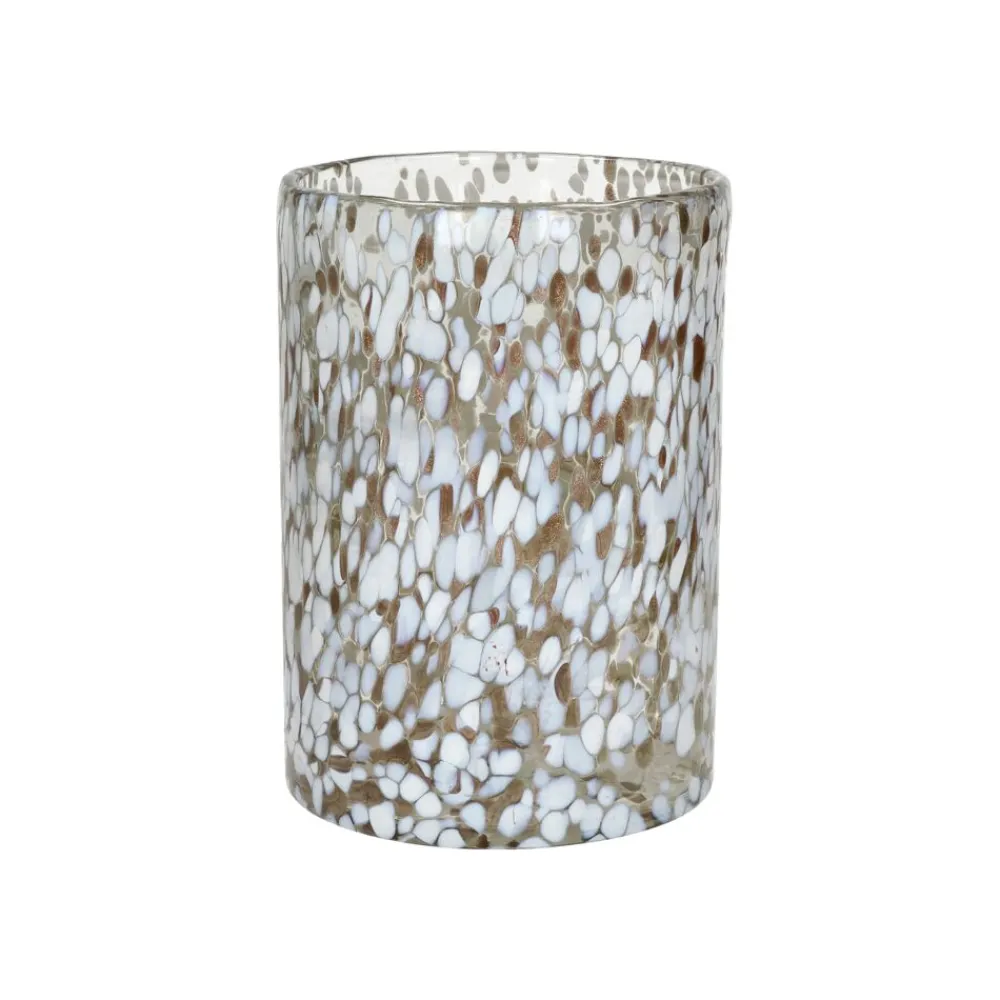 Pomax Photophores / T-lights-TREVISO - photophore - verre - DIA 18 x H 25,5 cm - blanc