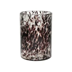 Pomax Photophores / T-lights-TREVISO - photophore - verre - DIA 18 x H 25,5 cm - noir