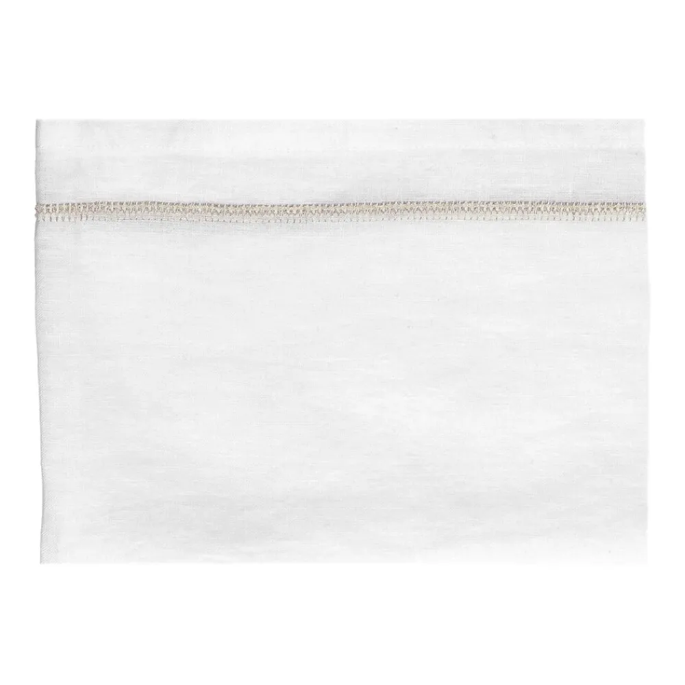 Pomax Linge De Table-TRIA - nappe de table - lin - L 250 x W 140 cm - blanc