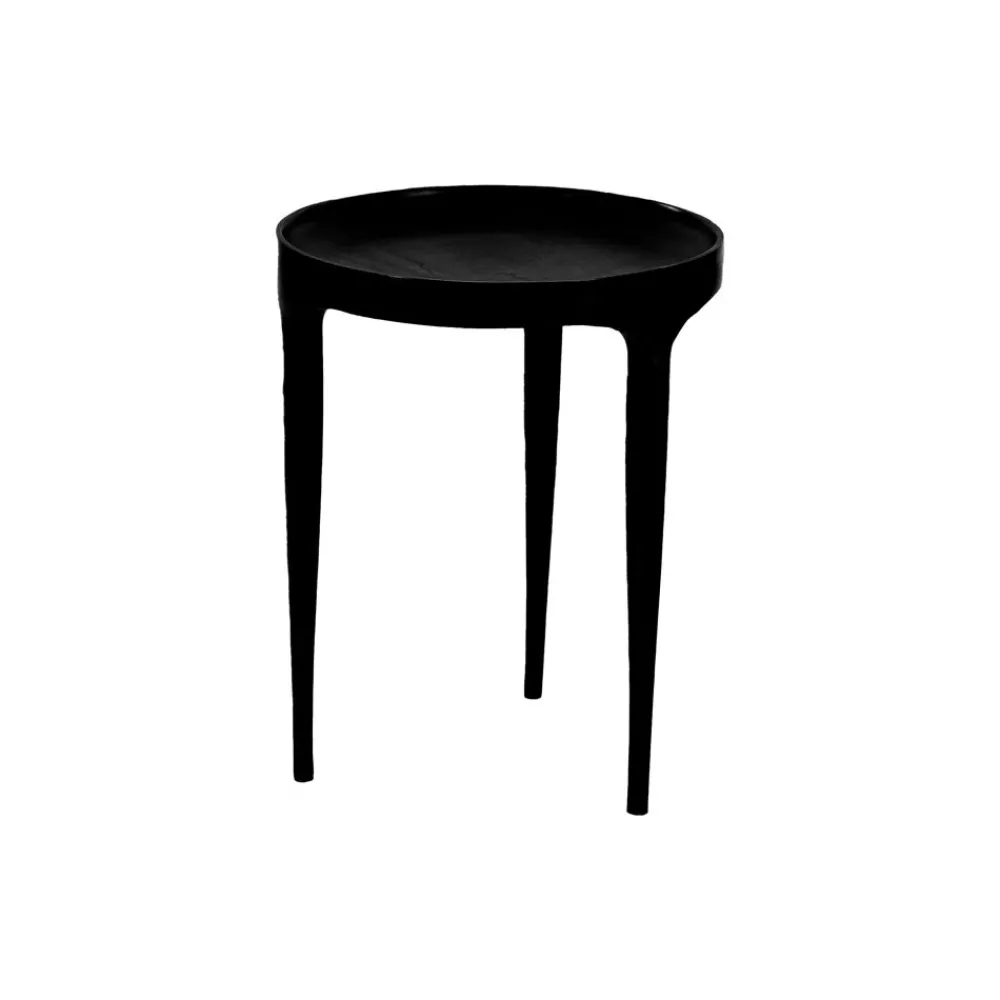 Pomax Tables Basses | Tables-TRIP - table basse - aluminium - DIA 40 x H 50 cm - noir