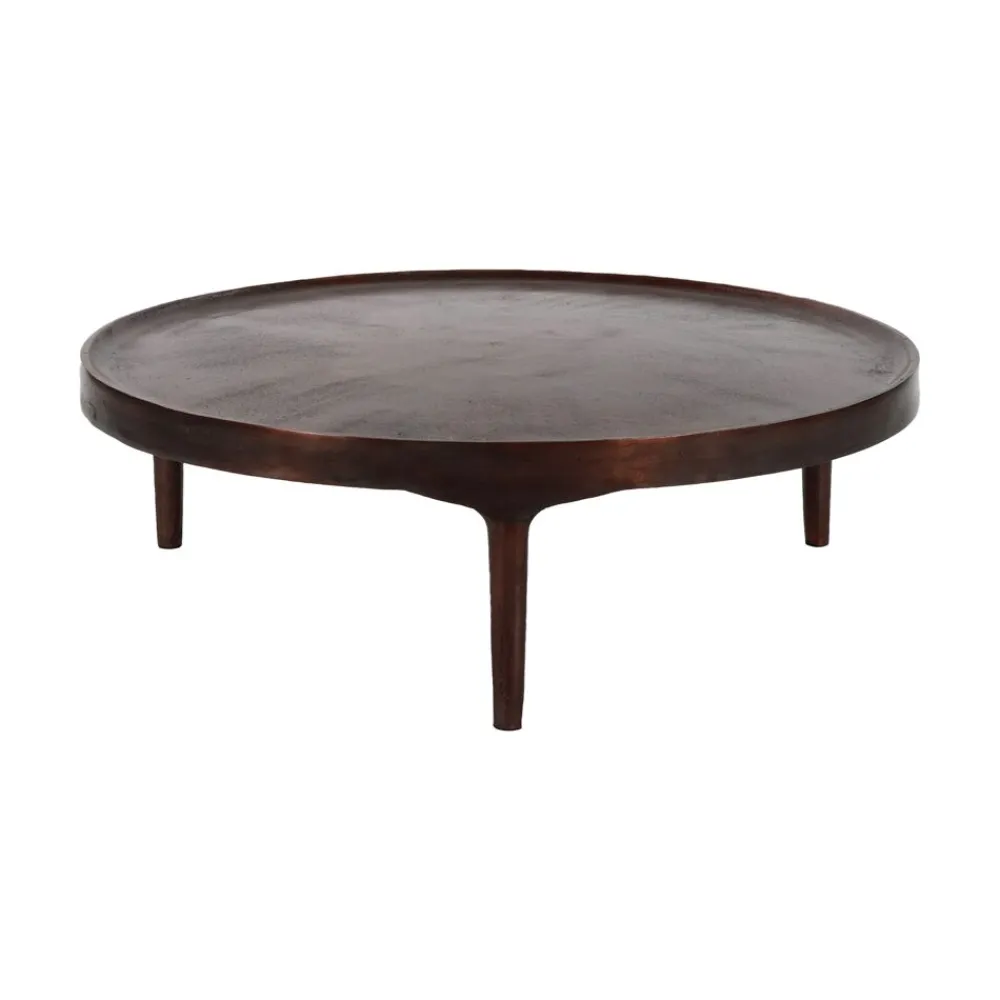 Pomax Tables Basses | Tables-TRIP - table basse - aluminium - DIA 80 x H 25 cm - bronze