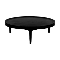 Pomax Tables Basses | Tables-TRIP - table basse - aluminium - DIA 80 x H 25 cm - noir