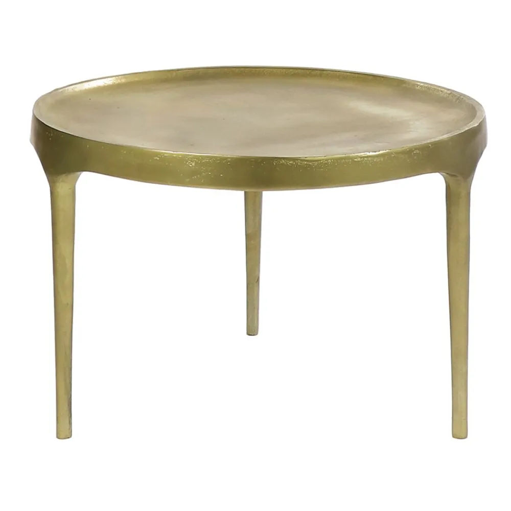 Pomax Tables Basses | Tables-TRIP - table basse - aluminium - DIA 60 x H 40 cm - or