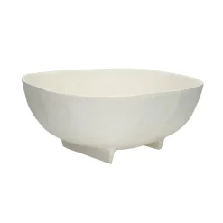 Pomax Bols & Paniers-TRULLI - set/3 bols - aluminium - L 16/20/26 x W 15,5/21,5/27 x H 8/10/10 cm - blanc cassé