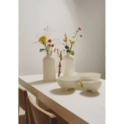 Pomax Bols & Paniers-TRULLI - set/3 bols - aluminium - L 16/20/26 x W 15,5/21,5/27 x H 8/10/10 cm - blanc cassé