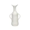 Pomax Vases-TRULLI - vase - aluminium - L 13,5 x W 8,5 x H 25,5 cm - blanc cassé