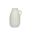 Pomax Vases-TRULLI - vase - aluminium - DIA 10 x H 16,5 cm - blanc cassé