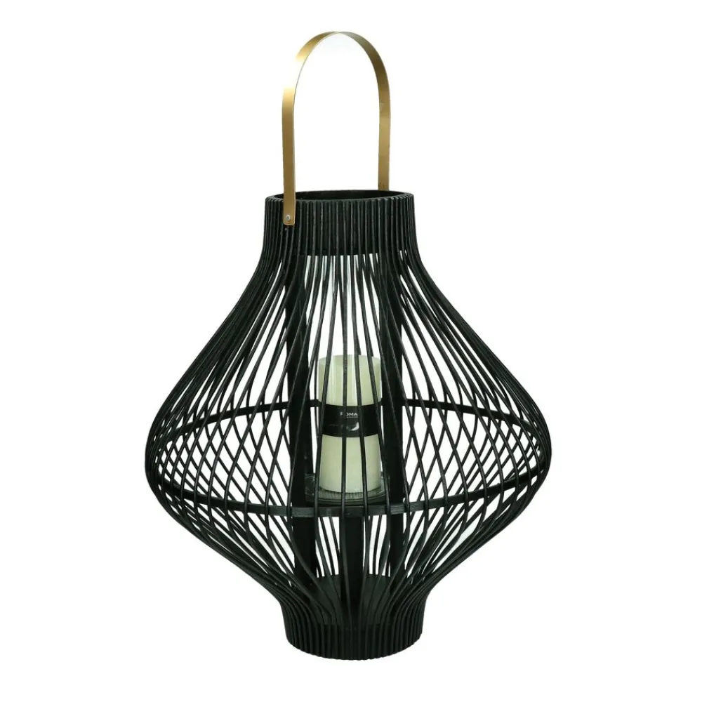 Pomax Lanternes-TULA - lanterne - bambou / métal - DIA 45 x H 50 cm