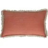 Pomax Coussins-TUVI - coussin - coton - L 50 x W 30 cm - rose