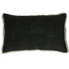 Pomax Coussins-TUVI - coussin - coton - L 50 x W 30 cm - noir