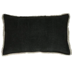 Pomax Coussins-TUVI - coussin - coton - L 50 x W 30 cm - noir