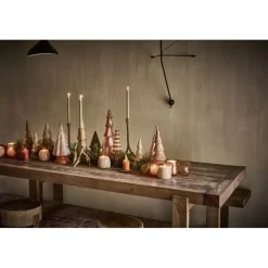 Pomax Chandeliers-TWIGGY - bougeoir - aluminium - L 16,5 x W 12,5 x H 38 cm - rouille