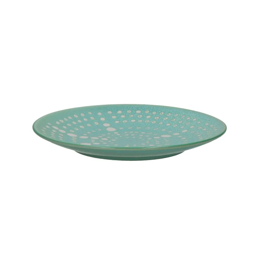 Pomax Vaisselle-URCHIN - assiette à dessert - porcelaine - DIA 22 cm - aqua