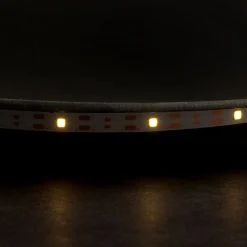Pomax Miroirs-UTAH - miroir avec lumières led - métal / verre miroir - DIA 30 x H 3 cm - noir
