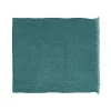 Pomax Linge De Table-VENTOUX - nappe de table / plaid - lin - L 250 x W 140 cm - teal