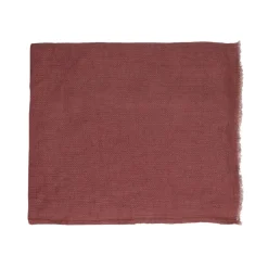 Pomax Linge De Table-VENTOUX - nappe de table / plaid - lin - L 250 x W 140 cm - corail