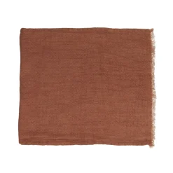 Pomax Linge De Table-VENTOUX - nappe de table / plaid - lin - L 250 x W 140 cm - orange