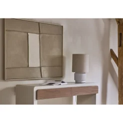 Pomax Consoles-VERONA - console 2 tiroirs - enduit à la chaux - L 120 x W 40 x H 80 cm - blanc cassé