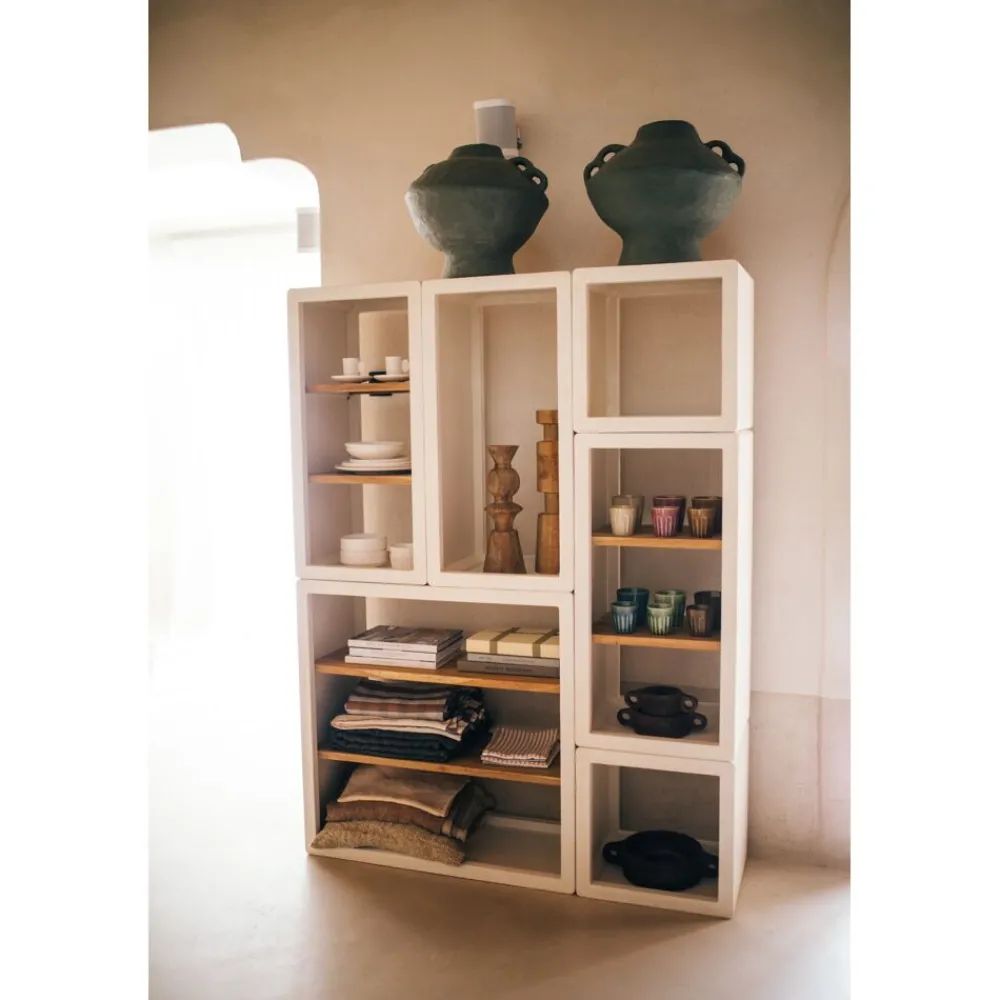 Pomax Étagères-VERONA - étagère - enduit à la chaux - L 135 x W 40 x H 45 cm - blanc cassé
