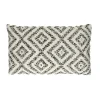 Pomax Coussins-VERSO - coussin - coton / viscose - L 50 x W 30 cm - noir/blanc