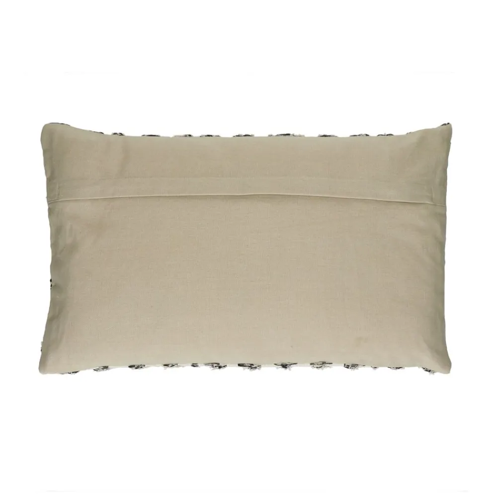 Pomax Coussins-VERSO - coussin - coton / viscose - L 50 x W 30 cm - noir/blanc